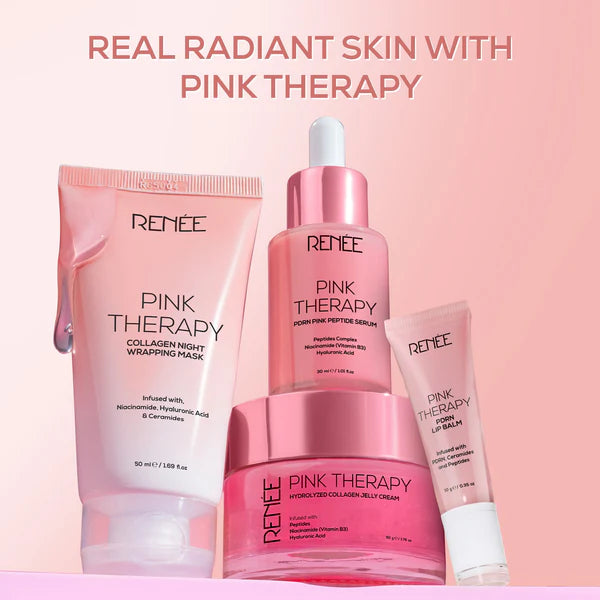 RENEE Pink Therapy PDRN Overnight Lip Repairing & Moisturising Lip Balm For Dry & Chapped Lips, 10g