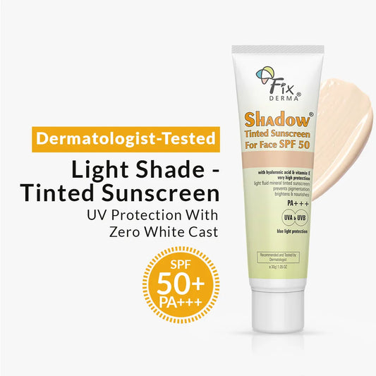 Shadow SPF 50+ Tinted Sunscreen | 1% Hyaluronic Acid sunscreen, available in four flexible shades 30g