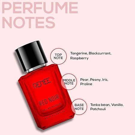 RENEE Red Noir Eau De Parfum 50Ml, Bold Long Lasting Premium Luxury Fragrance With Fruity, Floral & Spicy Notes, Gift For All Occasions - Women, Girls, Unisex Adult, Men, Boys, Liquid