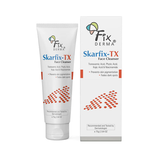 Fixderma Skarfix -TX Face Cleanser with Tranexamic Acid, Kojic Acid & Niacinamide | Kojic Acid Face Wash | Pigmentation Face Wash for All Skin Types - 75gm