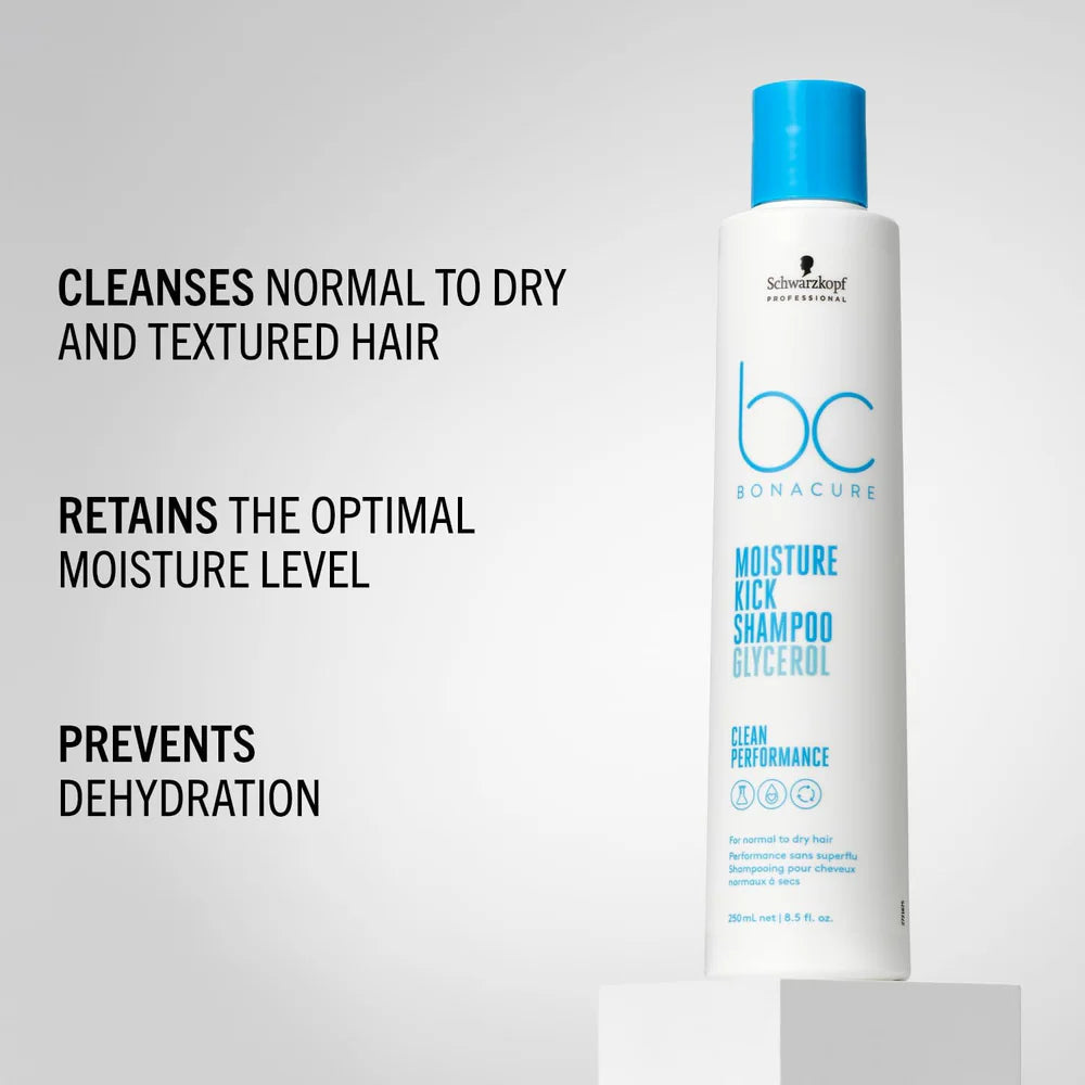 Schwarzkopf Professional Bonacure Moisture Kick Shampoo With Glycerol - For Dry Hair (250ml)