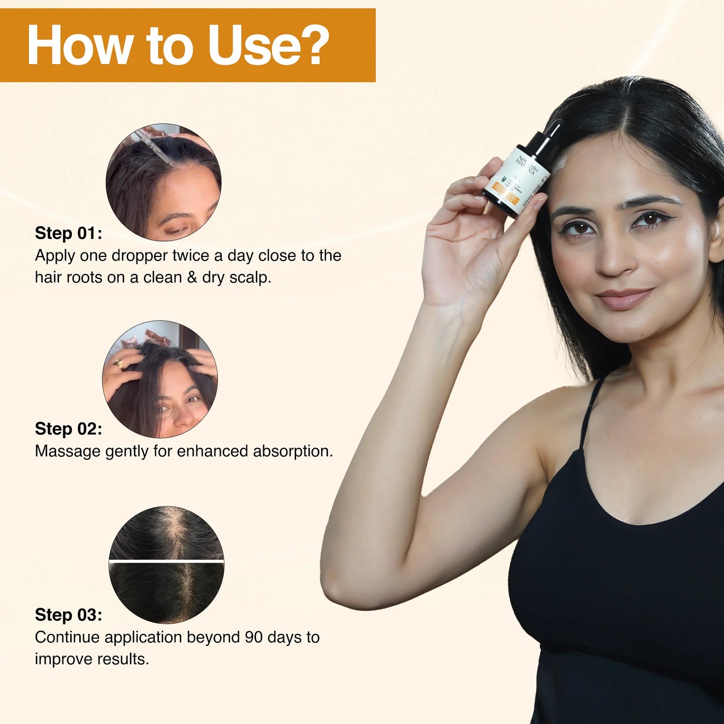 Nourish Mantra Advanced Hair Growth Serum for Hair Regrowth and Prevention of Hair Thinning (50ml)