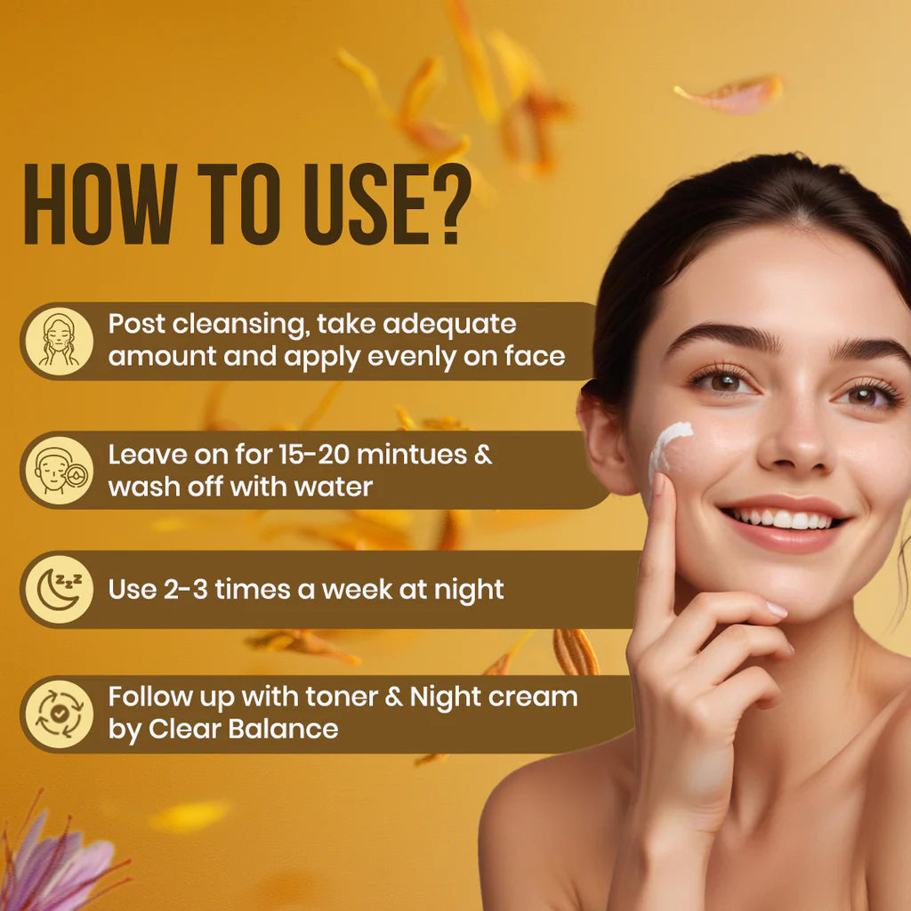 Clear Balance SAFFRON Face Sculpting Mask (50gm)