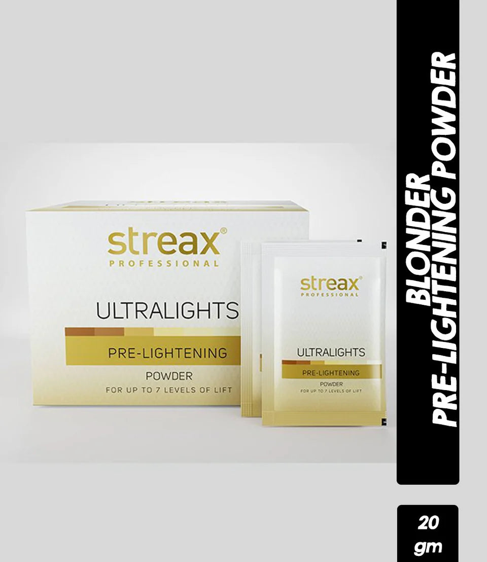 Streax Professional Ultralights Blonder Powder Pouch (25N x 20g)