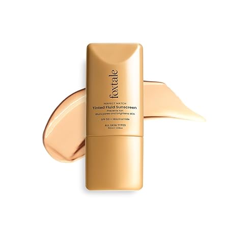 Foxtale SPF 50 Tinted Fluid Sunscreen with Niacinamide