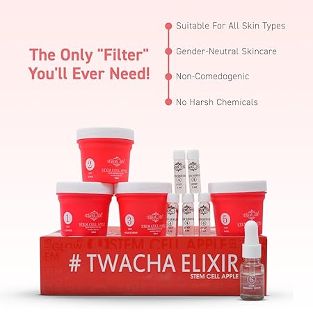 TWACHA 6 Steps STEM CELL Facial Kit | Skin Repair System for Mature & Aged Skin - (435 g)