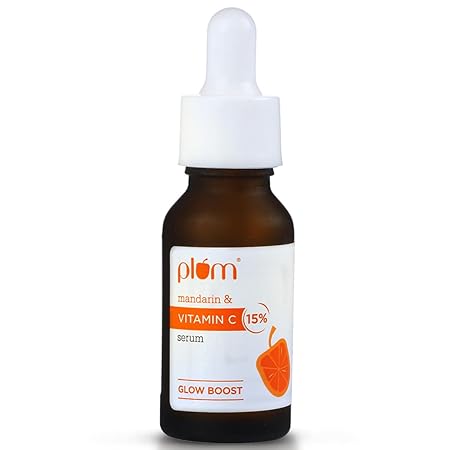 Plum 15% Vitamin C Advanced Serum for Glowing Skin | for Oily, Dry & Combination Skin | Reduce Pigmentation & Dark Spots |with Mandarin | Non-Irritating, Hydrating & Soothing | Men & Women | 20ml