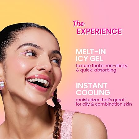 Dot & Key Watermelon Cooling Icy Gel Moisturizer | Instantly Cools Skin, Hyaluronic & Niacinamide | Controls Excess Oil, Boosts Radianc | Refreshes & Soothes Skin, Non-sticky & Non-greasy | 60g