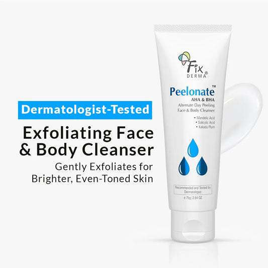 Fix Derma Peelonate AHA & BHA | AHA & BHA Powered Skin Exfoliator on Alternate Days
