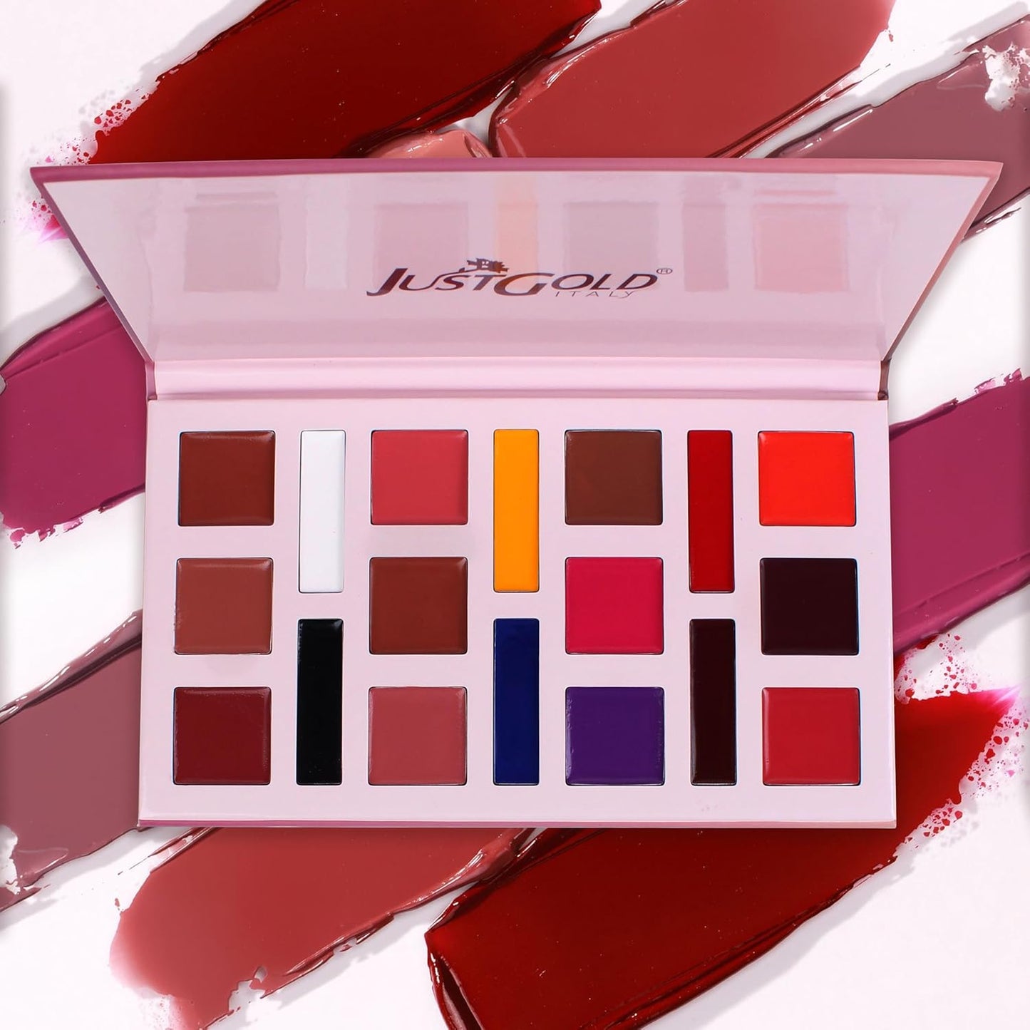 Justgold Lip Pro Artist Palette Pigmented Colors Creamy Matte Finish Lip Color Lipstick