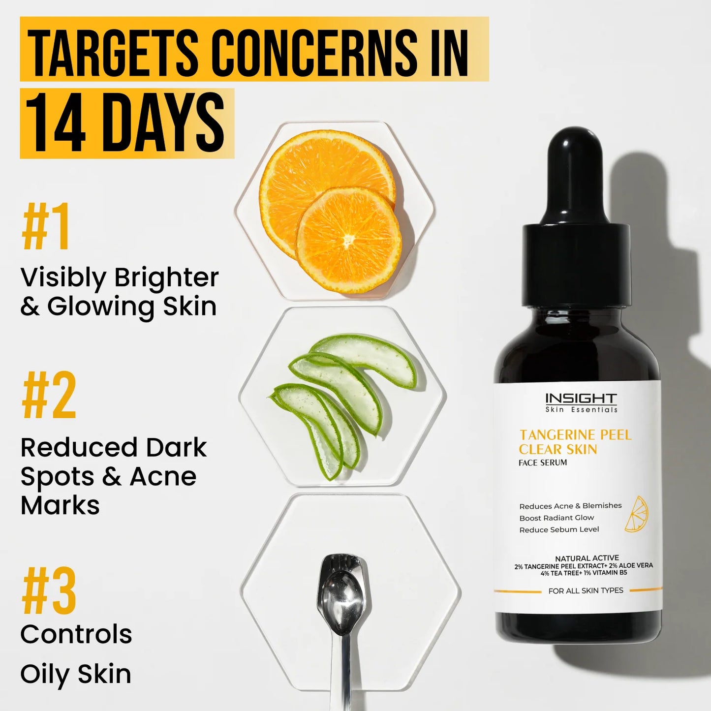 nsight Cosmetics Tangerine Peel Clear Skin Face Serum (30ml)