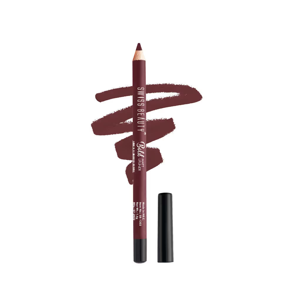 Swiss Beauty Bold Matt Lip Liner Pencil, Long-lasting , Matte Finish , Non-Drying
