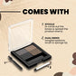 MARS 4 in 1 Eyebrow Powder Cake with Angled Eyebrow Brush and Spoolie | Long Lasting & Waterproof | (8g)