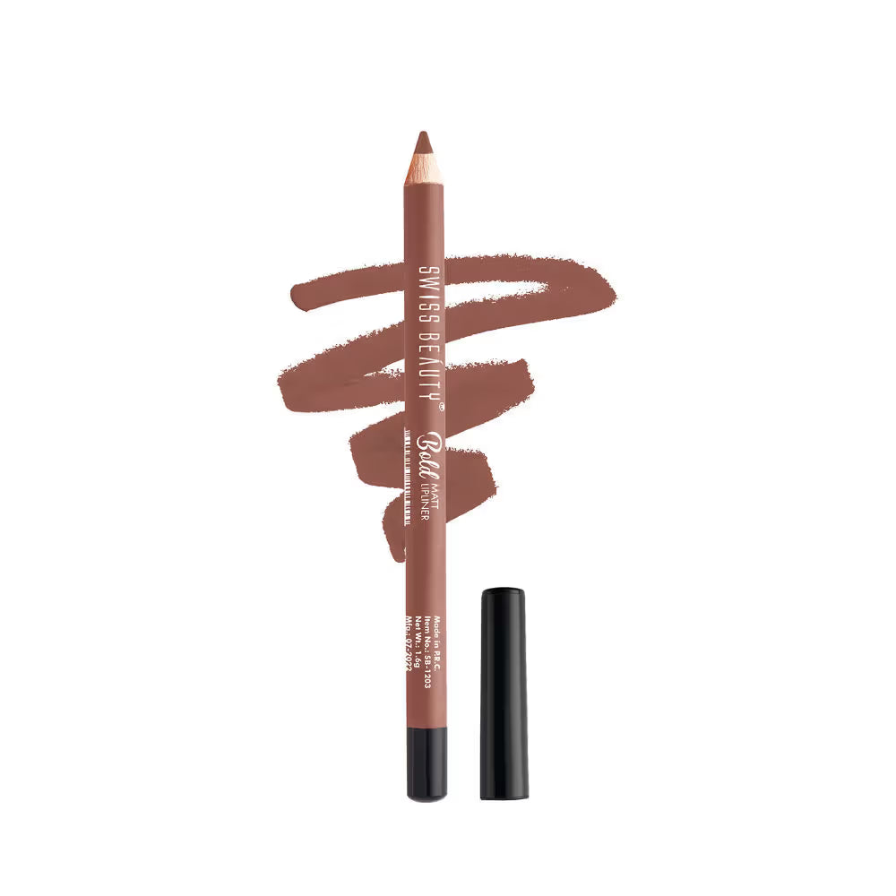 Swiss Beauty Bold Matt Lip Liner Pencil, Long-lasting , Matte Finish , Non-Drying