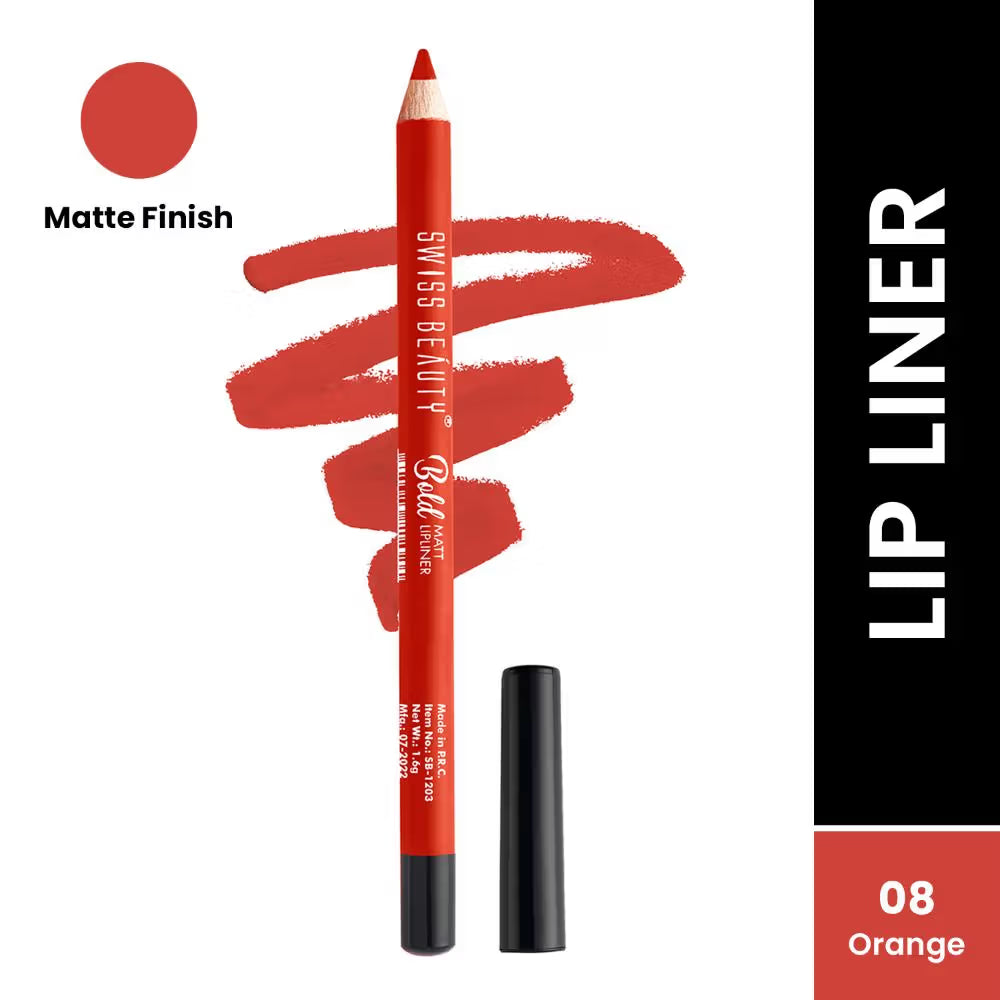 Swiss Beauty Bold Matt Lip Liner Pencil, Long-lasting , Matte Finish , Non-Drying