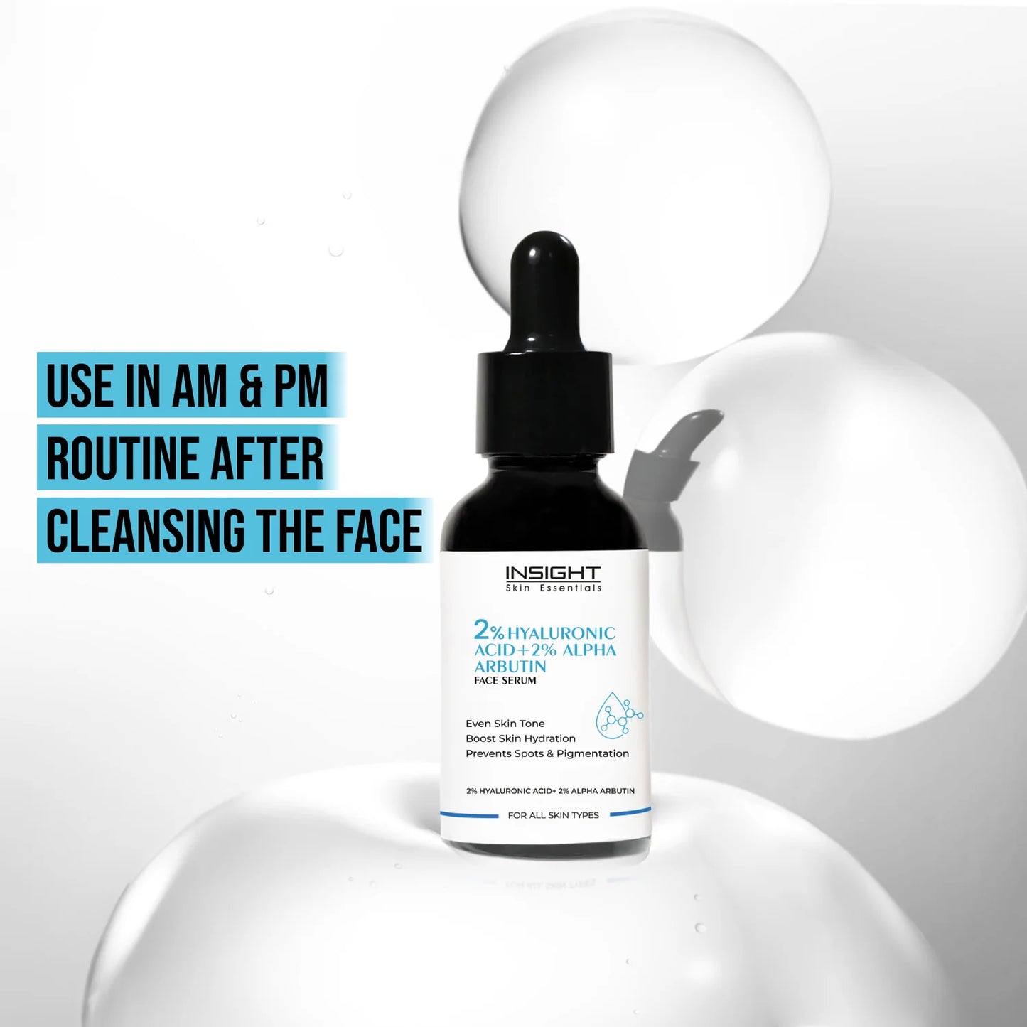 Insight Professiona 2% Hyaluronic Acid + 2% Alpha Arbutin Face Serum