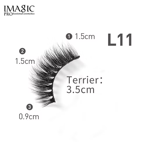 Imagic PROfessional Synthetic Fibers False Eyelashes, Natural & soft 100% Handmade 3D Eyelashes Pack 10 Pairs of 1 box