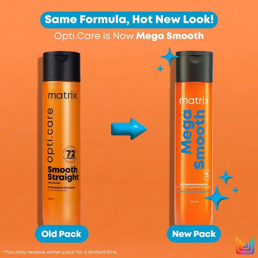 MATRIX Mega Smooth Shampoo for Frizzy, Dry Unmanageable Hair, Defy Frizz for 4 Days