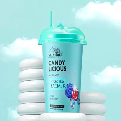 VELVETREE Hydro Jelly Facial Kit Very Berry with Berries Anti Aging, formulated in korea, 9 steps treatment edition (165 ml Candy Licious)
