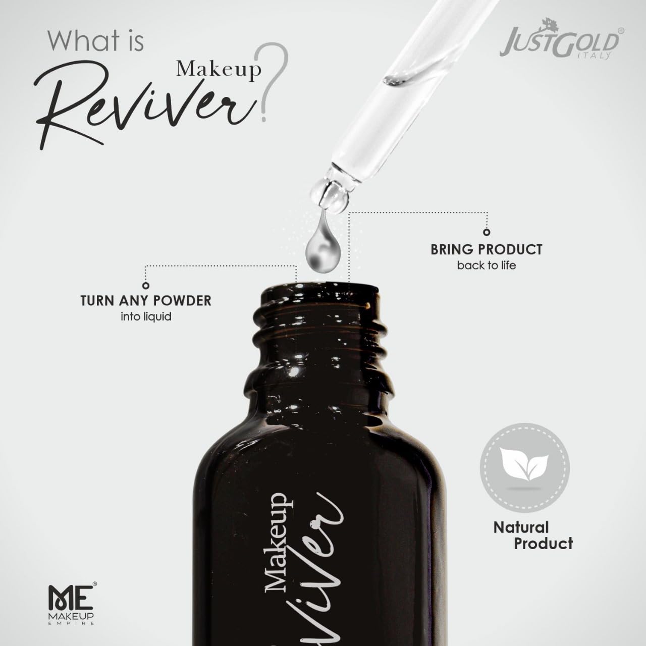 JustGold Makeup Reviver for Mixing Solution for Fixing Broken Makeup