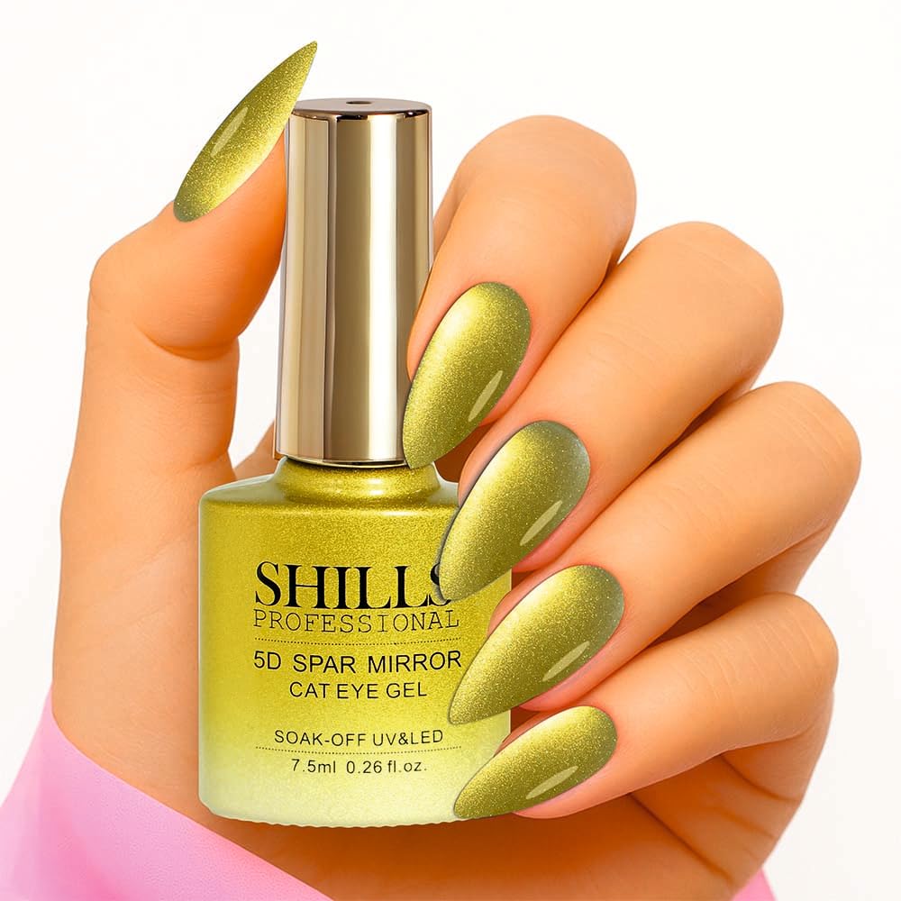 SHILLS PROFESSIONAL Glaze 9D Cat Eye Gel Nail Polish 7.5ml – Magnetic Soak-Off UV/LED Gel Polish for Salon & DIY Nail Art