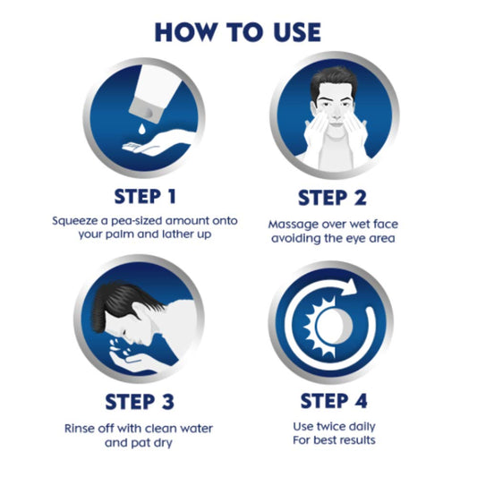 NIVEA Men Face Wash, All in 1 Charcoal, to Detoxify & Refresh Skin with 10x Vitamin C Effect, for All Skin Types, 100 g