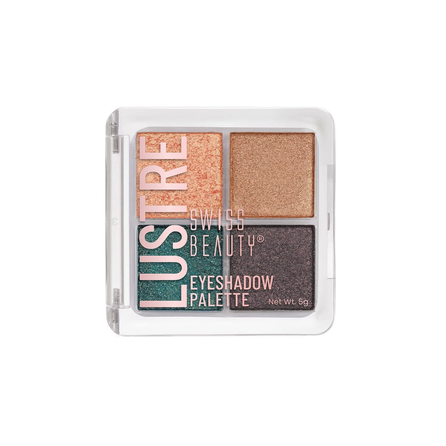 Swiss Beauty Lustre Eyeshadow Palette | 4 Highly Pigmented Shades in Matte & Shine |Long-Lasting | All Skin Types | 5gm