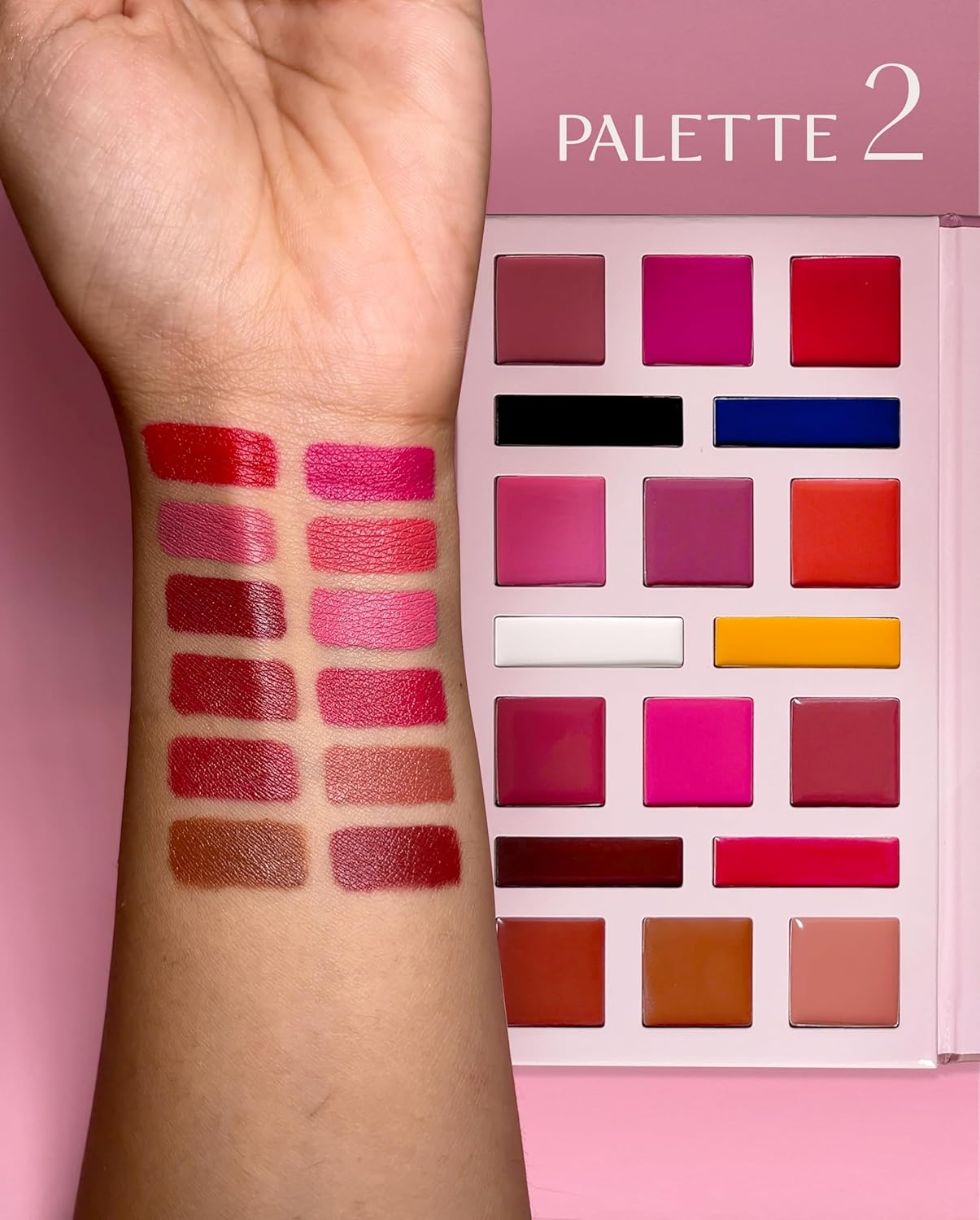 Justgold Lip Pro Artist Palette Pigmented Colors Creamy Matte Finish Lip Color Lipstick