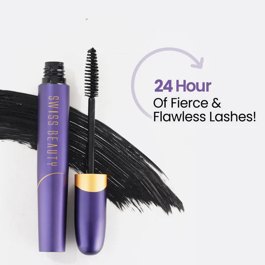 Swiss Beauty Bold Eyes Super Lash Mascara Waterproof - Black (7.5ml)