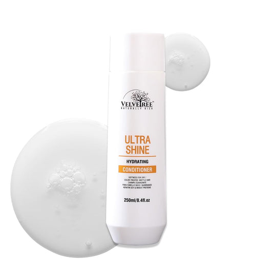 VELVETREE ULTRA SHINE Hydrating Conditioner  | Keratin & Wheat Protein Formula for Dry, Damaged, and Color Treated Hair | Salon Size Deep Moisturizing, Sulfate-Free Frizz Control