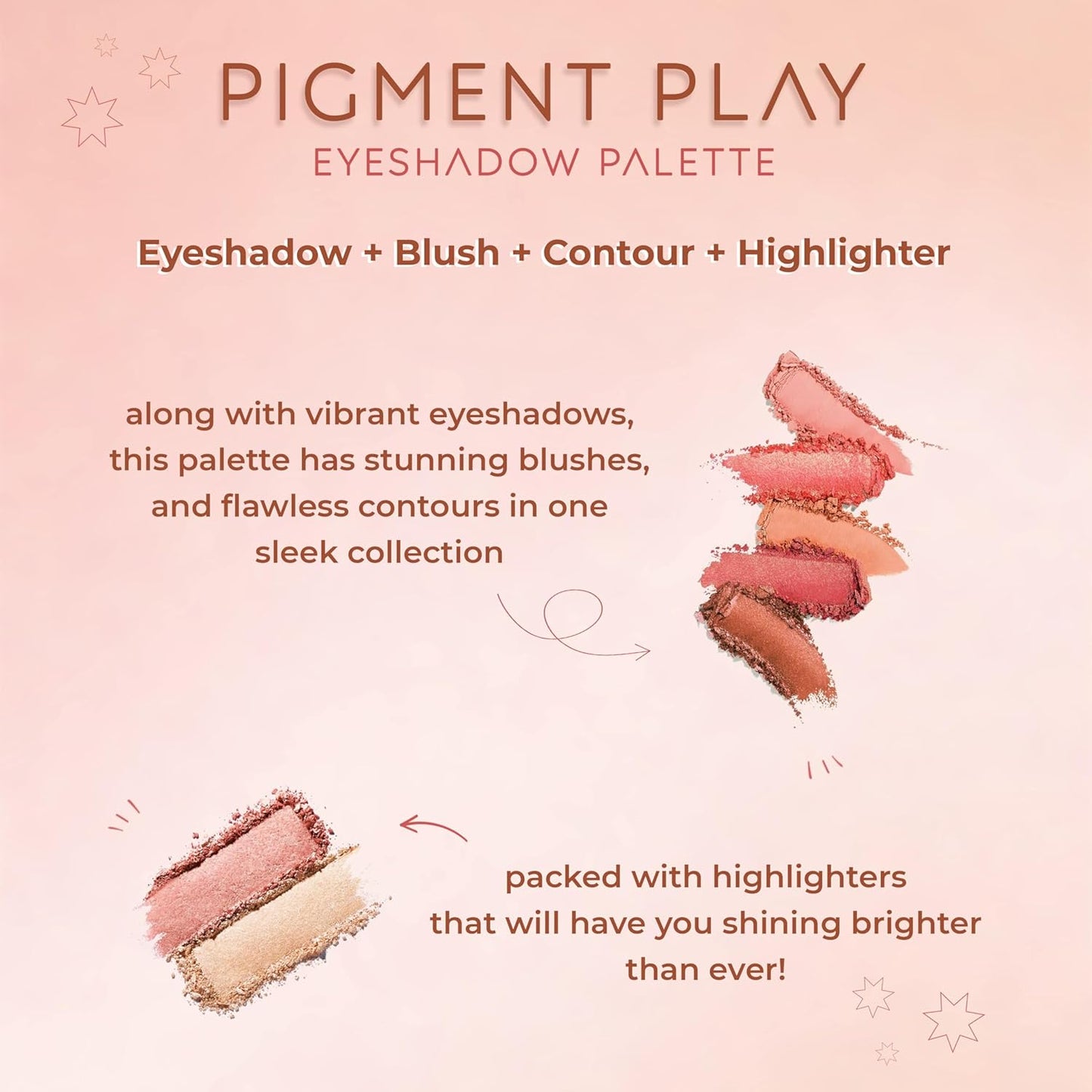 Justgold Pigment Play Eyeshadow Palette with 59 Vibrant Colors, including Matte and Shimmer Finishes, Offering Richly Pigmented and Blendable Shades for a Flawless Eye Look