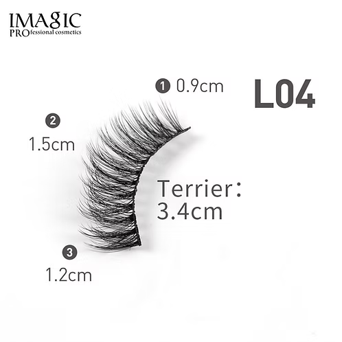 Imagic PROfessional Synthetic Fibers False Eyelashes, Natural & soft 100% Handmade 3D Eyelashes Pack 10 Pairs of 1 box