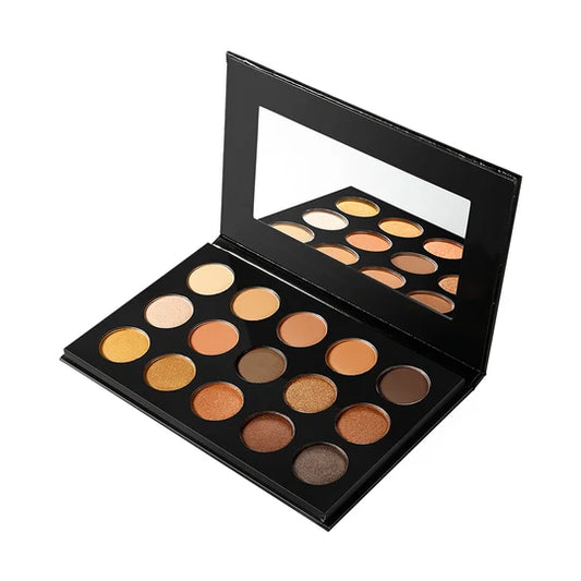 15 Pcs Bronzed Mocha Nude Eyeshadow