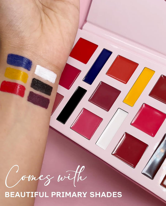 Justgold Lip Pro Artist Palette Pigmented Colors Creamy Matte Finish Lip Color Lipstick