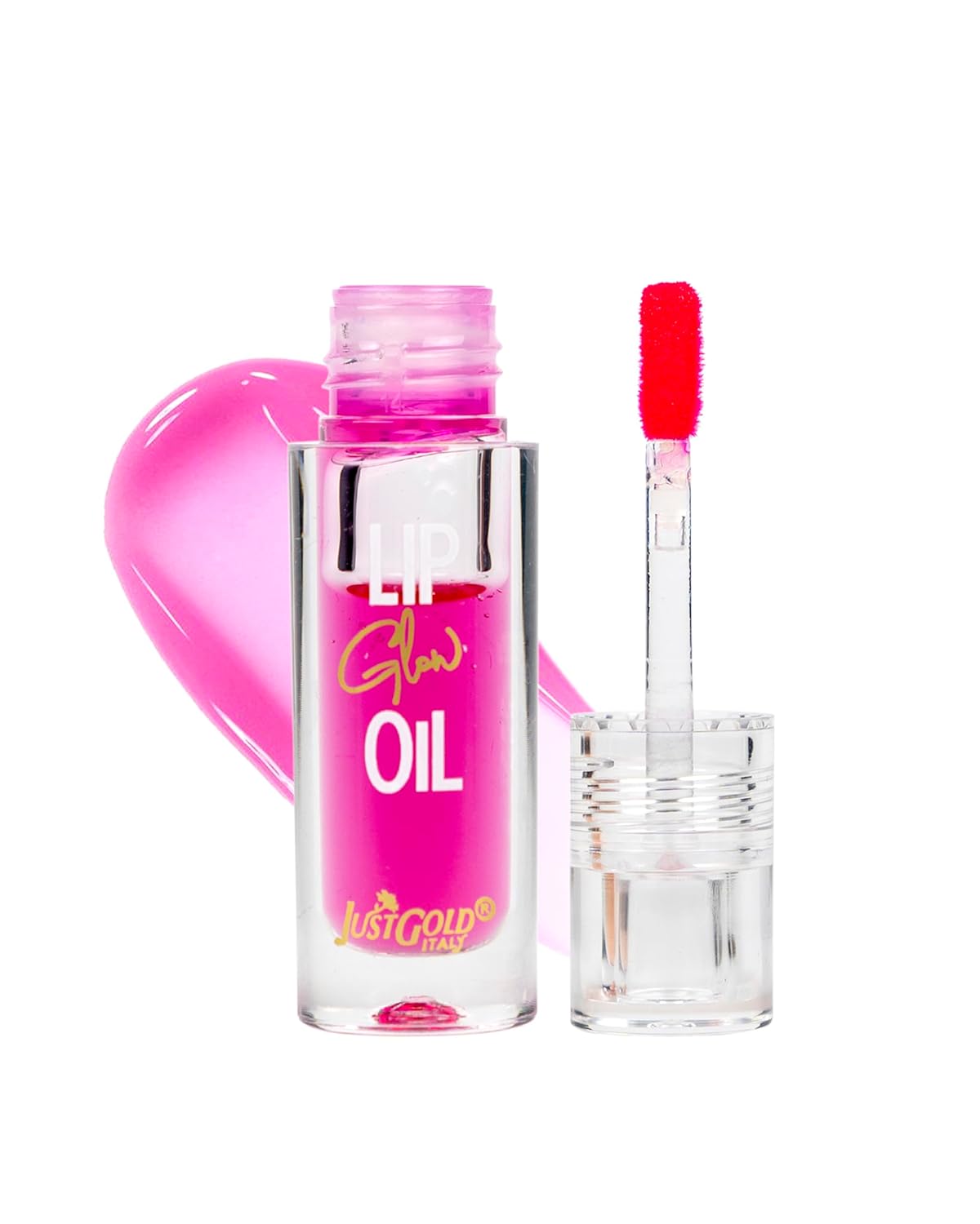 Justgold Lip Glow Oil for Naturally Plump and Hydrated Lips Enriched with Super Ingredients Jojoba Oil, Almond Oil, White Pond Flower Seed Oil, Vitamin-E for Long-Lasting Nourishment and Hydration