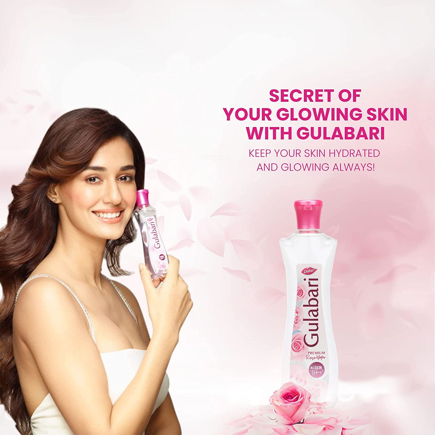 Dabur Gulabari Premium Rose Water – Natural, 400 ml