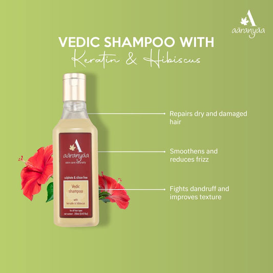 Aaranyaa Vedic Shampoo With Keratin & Hibiscus Oil (250ml)