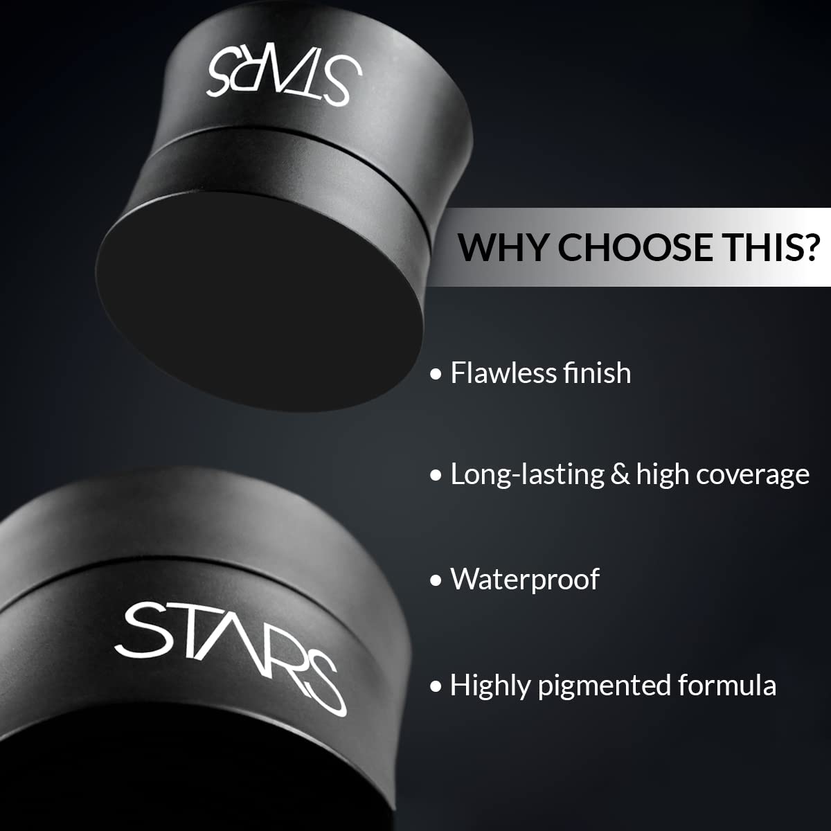 STARS COSMETICS Camouflage Foundation – Matte Finish Mousse, Full Coverage, Waterproof, Long-Lasting, Highly Pigmented, Professional Cream for All Skin Types, 9.5g