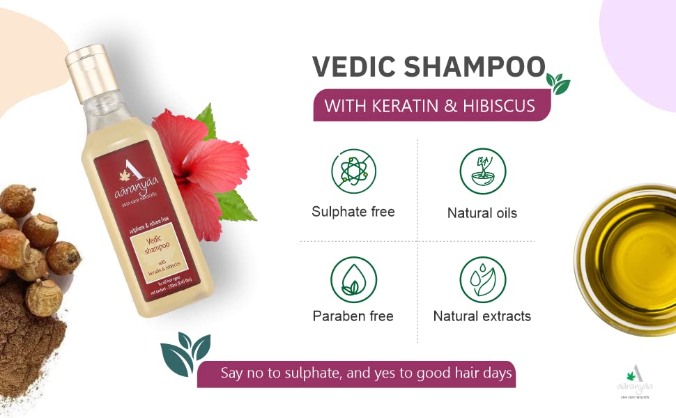 Aaranyaa Vedic Shampoo With Keratin & Hibiscus Oil (250ml)