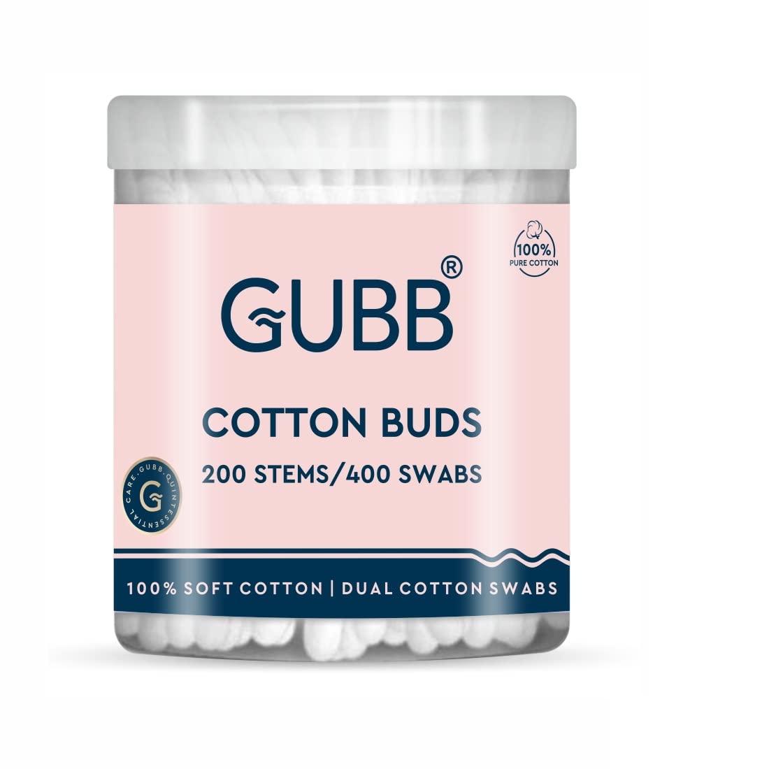 GUBB Paper Stick Cleaning Cotton Ear Buds Swabs for with Safety Tip 200 Sticks