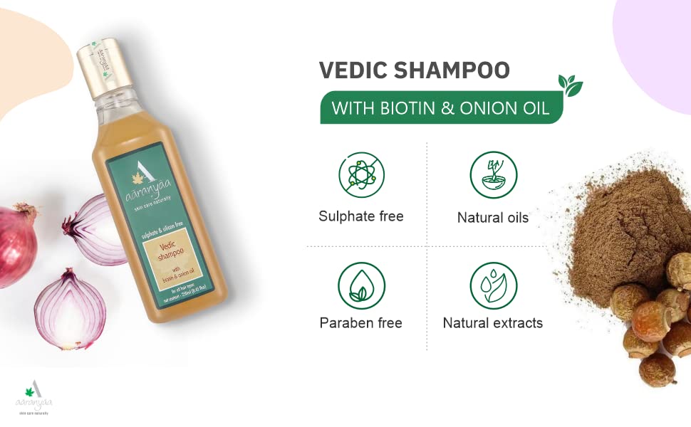 Aaranyaa Vedic Shampoo With Biotin & Onion Oil (250ml)