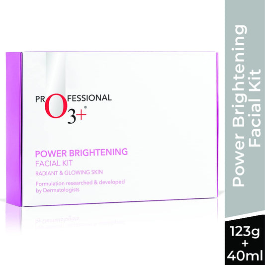 O3+ Power Brightening Facial Kit For Radiant and Glowing Skin,123gm+40ml