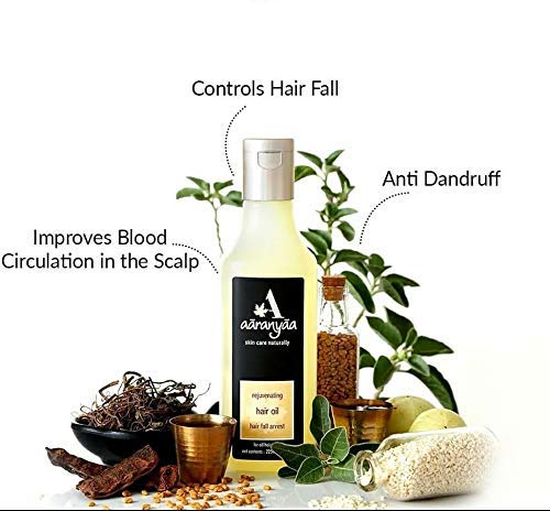 Aaranyaa Rejuvenating Hair Oil For Hair Fall Dandruff Control and Hair Growth With Argan Oil, Amla and Coconut Oil | Strong, Long and Thick hair -200 ml