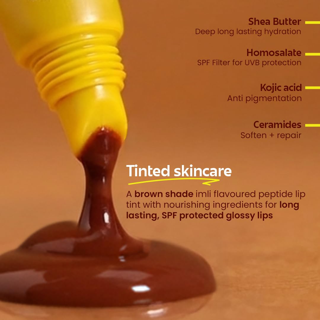 CLEAN  TREAT  SPF  HYDRATE  EXFOLIATE Imli Toffee Tinted Lip Balm | Hydrating Anti-Pigment SPF 30 | Brown Tint 8g