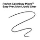 REVLON Colorstay Micro Easyprecision Liquid Liner, 24HRS, Waterproof, Smudge-proof, Extreme Precision longwear liquid that is easy to use and easy to remove, Blackout (301)
