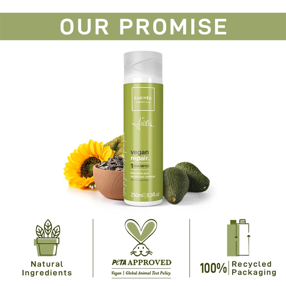 CADIVEU Vegan Repair Shampoo (250ml)