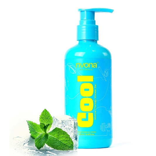 Rivona Naturals Cool Epsom body wash | Magnesium Shower gel (epsom salt) with Menthol & Rosemary Oil | Instant Muscle recovery body wash, skin Relaxation, Hand and Foot bath salt l Refreshing Natural Fragrance | Sports & Fitness - 250 ml