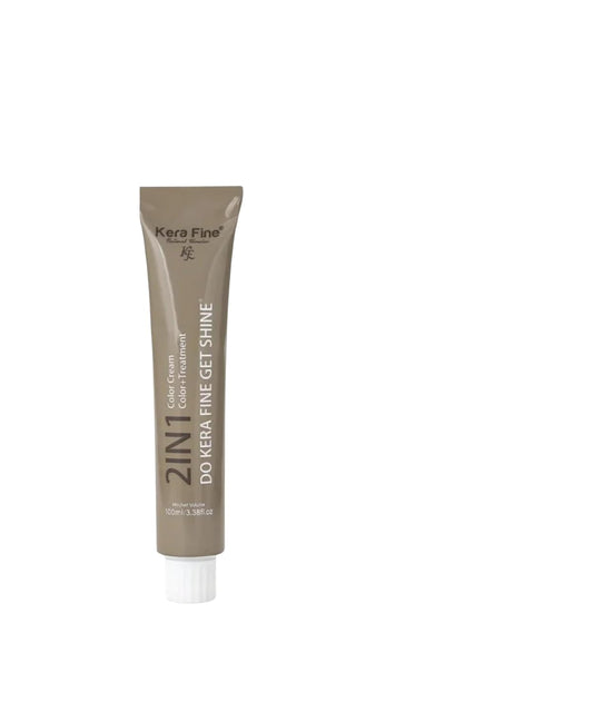 KERA FINE 2 IN 1 HAIR COLOR CREAM | 2-IN-1 FORMULA PROFESSIONAL HAIR COLOR (MEDIUM BROWN )NO.4,
