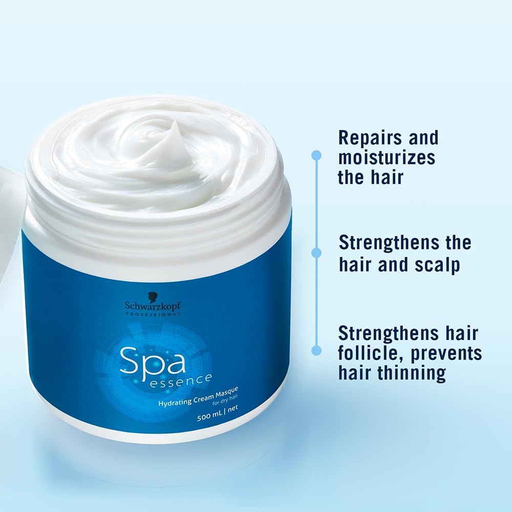 Schwarzkopf Professional Spa Essence Hydrating Masque | For Dry Or Dehydrated Hair | 500 ml