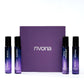 RIVONA NATURALS Recollection Unisex Perfume Gift Set, Liquid Eau De Parfum, Long-Lasting Fragrance, Travel Friendly, Pocket Perfume, Birthday Gift Set, IFRA Certified, 4x15ml - Amber Wood, Lemon, Rose